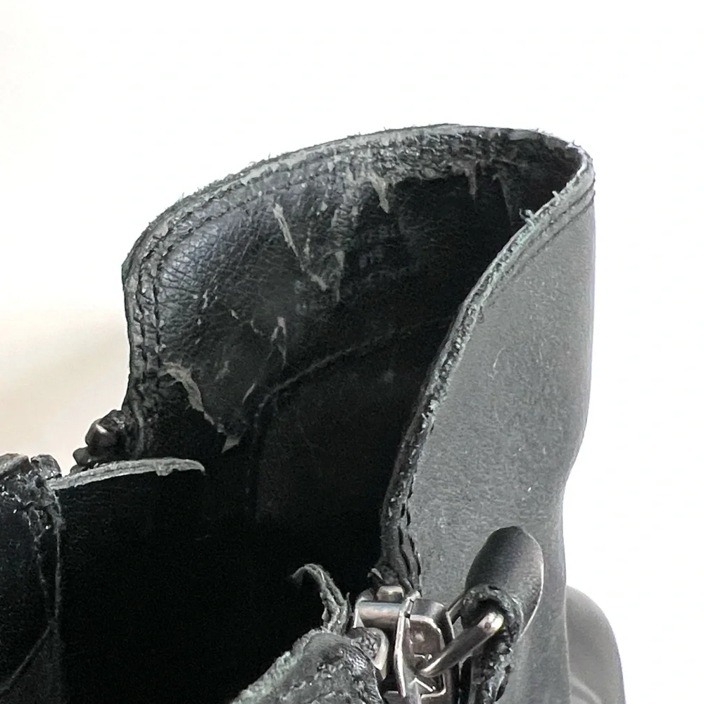 Frye Judith Double Zipper Leather Booties